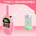 thumbnail image 5 of Walkie Talkie para niños, juguetes de 3 a 12 años, walkie talkie recargable con 16 canales, radio de 2 canales y linterna, electrónica con luz roja, 5 of 5