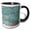 Black/White, variant on 3drose, Image of Chic Trendy Teal and Rosegold Marble Agate Gemstone Quartz, 15oz Mug