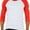 3/4 Sleeve - Red/White, variant on ToBeInStyle Mens Sleeved Baseball Inspired Classic Shirt Tee - 3/4 Sleeve - Navy/Heather Grey - Medium