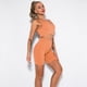 thumbnail image 4 of Conjuntos de entrenamiento sin costuras Zulema Leggings de yoga Trajes de ejercicio para fitness S Amarillo Naranja, 4 of 7