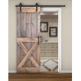 thumbnail image 4 of Essencaliy 30in x84in Solid Wood Barn Door, Made-in-USA Farmhouse Interior Sliding Barn Door With 5.25ft Barndoor Hardware Kit (DIY), 4 of 5