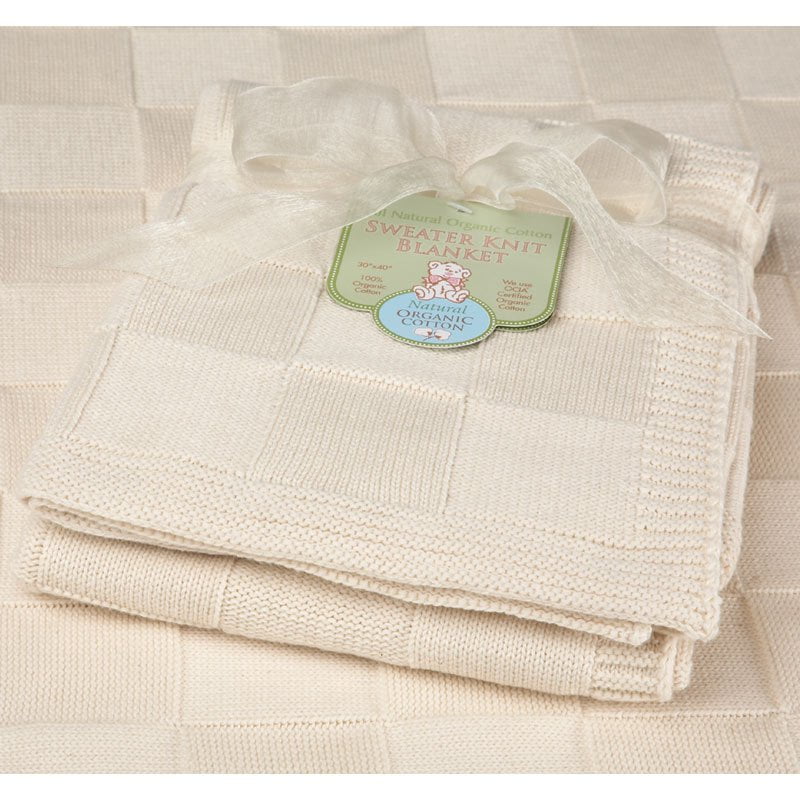 American Baby Company Organic Cotton Sweater Knit Blanket