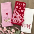 thumbnail image 2 of Juego de toallas de mano SKL Home Valentines Day Xs y Os Jacquard, 2 of 5