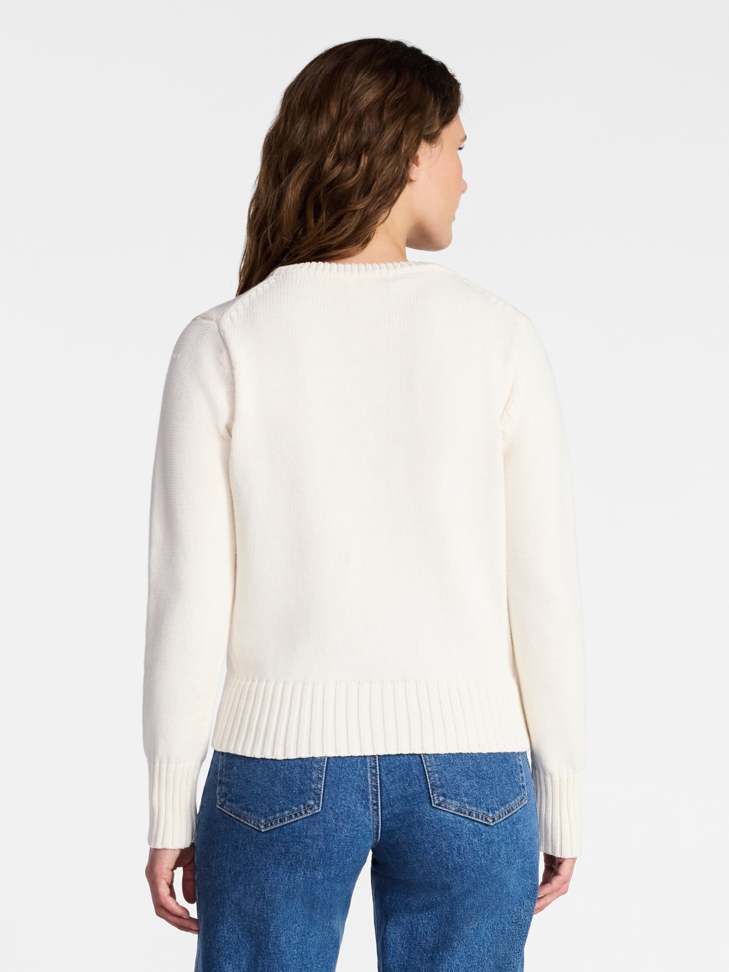 Time and Tru Women's Button Front Cardigan Sweater, Midweight, Sizes XS-XXXL