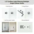 thumbnail image 2 of Regal Living Cordless 1.5" Light Filtering Cellular Sidelight Shade, White - 10 in. W x 72 in. L, 2 of 8