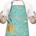 thumbnail image 2 of Cartoon Unicorn Donut Heart Pattern Apron-Garden Aprons for Women with Pockets-Cotton Linen Waterproof Kitchen Cooking Gardening Aprons Adjustable for Kitchen,Cooking,BBQ and Salon 33x27 Inch, 2 of 7