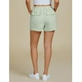 thumbnail image 3 of Striped Shorts for Women High Waisted Trendy Casual Pull On Drawstring Elastic Waist Beach Shorts with Pockets, 3 of 6