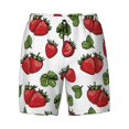 thumbnail image 4 of Lsque Mens Swim Trunks Hand Drawn Strawberry Pattern - Bathing Suit Compression Liner - Beach Swim Shorts Swimwear - (S-3XL) - Stretch Quick Dry -3X-Large, 4 of 9