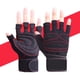 thumbnail image 1 of Guantes de levantamiento de potencia para hombre, manoplas transpirables de medio dedo para gimnasio, entrenamiento, Crossfit, levantamiento de pesas, culturismo, Fitness, deportes, ejercicio Fivean Guantes deportivos, 1 of 2