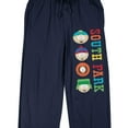 thumbnail image 2 of South Park Four Boys Men's Navy Sleep Pajama Pants-Large, 2 of 5