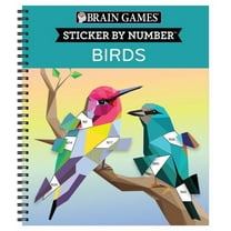 Brain Games - Sticker by Number Brain Games - Sticker by Number: Birds, (Spiral-Bound)