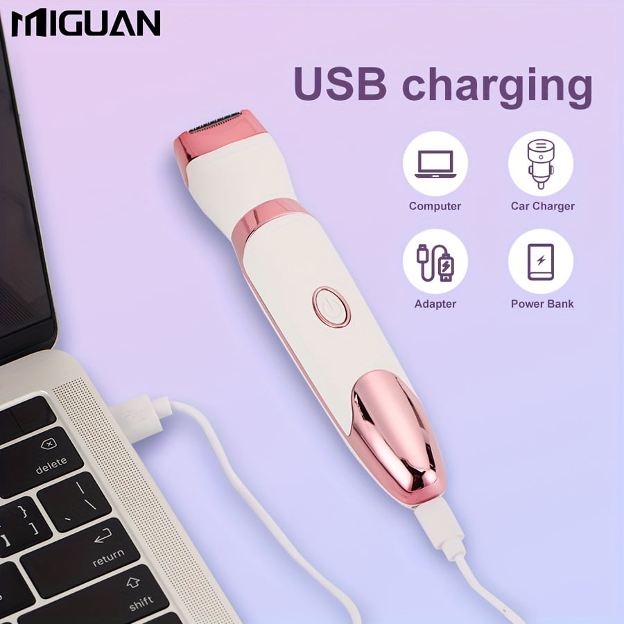 Women's 4-in-1 Digital Display Electric Hair Removal Kit, USB Rechargeable Multi-functional Trimmer, Underarm Shaver, Face Trimmer, Nose Hair Trimmer, Full Body Hair Removal Device