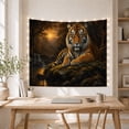 thumbnail image 5 of Tiger Resting by Waterfalls in a Shadowy Forest, Serene Digital Art for Wildlife Fans, Forest Decor, Housewarming Gift, Tapestry Wall Hanging for Bedroom and Living Room, 5 of 7