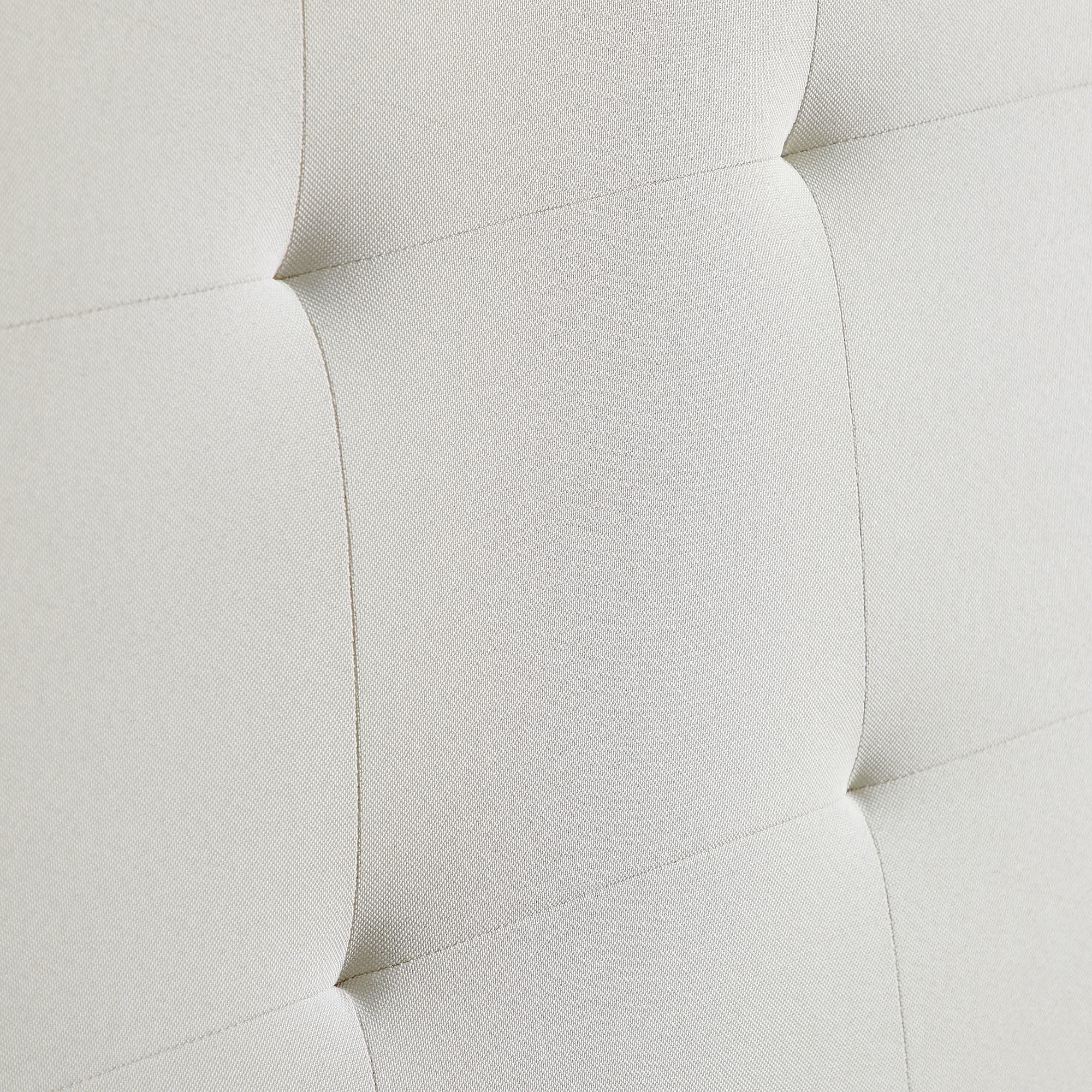 Rest Haven Scallop Edged Upholstered Headboard, Queen, Cream