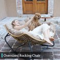 thumbnail image 6 of LEYCAY Outdoor Rocking Chair, Wicker Lounge Rocking Chair, Indoor & Outdoor Chair, Beige, 6 of 6