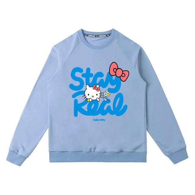 Hello Kitty Kitty Chandail à Capuchon Ras du Cou Joint Femme Automne Hello Manteau Chat Deux Yuans Ample Vêtements Imprimés HOEMLIN HOEMLIN