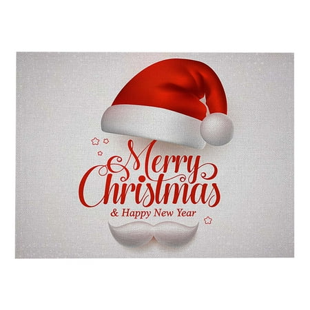 

Putnchl (Buy 2 Ship 3) Christmas Placemat Family Table Atmosphere Arrangement Supplies Decorations