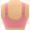 thumbnail image 6 of Yyeselk Front Closure Bras for Older Women No Underwire Comfortable Bras Push Up Wirefree Bra Plus Size Full Coverage Bra Pink S, 6 of 8