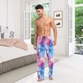 thumbnail image 6 of FORMRS Mens Pajama Pants with Pockets Soft Cotton Sleepwear Lounge Bottoms, Sizes S-2XL, Watercolor Blue Marble Pattern, 6 of 7
