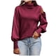 thumbnail image 2 of Puntoco Suéter Mujer Casual Sólido Manga Larga Cuello Tortuga Suéteres tops Navidad Liquidación Puntoco Puntoco-5434, 2 of 5