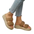 thumbnail image 3 of KEVCHE Womens Polka Dot Wedge Platform Sandals, Cute Dot Print Summer Beach Shoes, Non-Slip Lightweight Espadrille Style Sandals for Vacation, 3 of 4