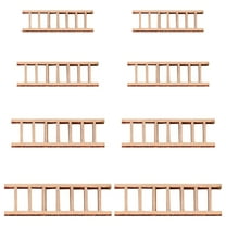 BESTOYARD 8Pcs Wood House Ladder Unpainted Wooden Decorative Micro Landscape Furniture