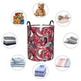 thumbnail image 4 of Balery Rooster Head Cesta de ropa redonda con asas, impermeable, independiente, para ropa, juguetes, dormitorio y familia-Small, 4 of 6