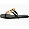 thumbnail image 2 of Womens Flat Sandals Comfortable Flip Flops Slide Sandals Summer Beach Shoes with Metal Decoration, 2 of 2