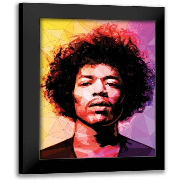 Varrasso, Enrico 12x14 Black Modern Framed Museum Art Print Titled - Jimi