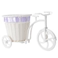 thumbnail image 5 of Flower Basket Rattan Tricycle Shape Home Decoration Large Size White 1pc, 5 of 5