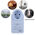 thumbnail image 2 of Qiilu GSM Smart Switch,Smart GSM Power Outlet Plug Socket with Temperature Sensor SMS Command Control EU Plug, GSM Plug Socket, 2 of 5
