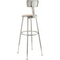 thumbnail image 3 of NPS 32"-39" Height Adjustable Heavy Duty Steel Stool With Backrest, Grey, 3 of 5