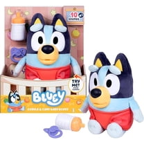 Bluey Care and Cuddle Soft Baby Toy Plush, 11”, Interactive Electronic Baby Plush Toy with 10 Different Sounds, Cuddly Soft Toys for Ages 3