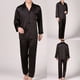 thumbnail image 2 of Conjuntos de Pijamas Para Hombres Camisones Pantalones de Pijama de Manga Larga Casuales Sólidos Con Bolsillos Cierre de Botón, 2 of 9