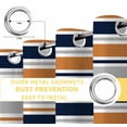 thumbnail image 6 of Orange Grey Striped Blackout Curtains for Bedroom/Living Room, Thermal Insulated Kitchen Curtains, Farmhouse Stripes Modern Abstract Art Grommet Darkening Window Treatment Drapes 52"x63"x2, 6 of 8