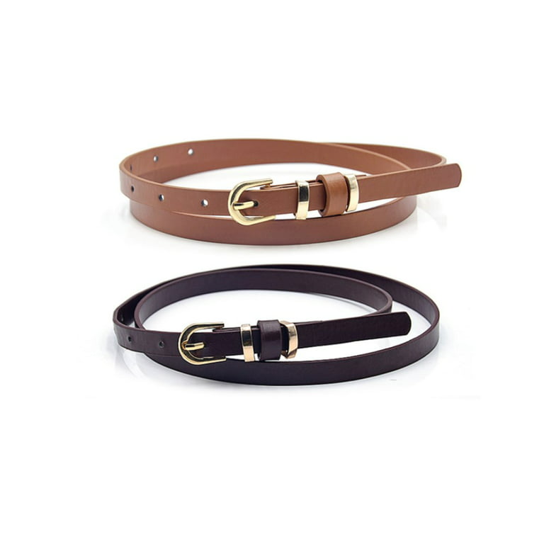 Brown Black Leather belts for women , women's belts for jeans