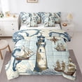 thumbnail image 1 of YST Nautical Theme 7 Pieces Bedding Set, Vintage Lighthouse Comforter Set, Twin Size (7 Count), 1 of 4