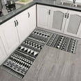 thumbnail image 3 of Upgrade Your Home with a Farmhouse Moroccan Throw Rug - Washable, Non-Slip, Soft Low-Pile Kitchen Rug - Rustic Tribal Black and White Design for Entry or Front Doors, 3 of 7