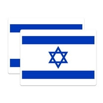(2 Pack) Israel World Flag Stickers - Pride - 5 Inches On Longest Side - Premium Vinyl - Choose from Over 200 Countries - for Cars, Trucks, Skateboards, Laptops - Made in USA - BMCS0894