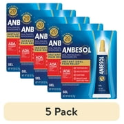 (5 pack) Anbesol Gel Maximum Strength, Instant Oral Pain Relief, 0.33 oz.