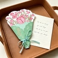 thumbnail image 1 of Floral Greeting Card with Ribbon 8x6 Inch Blank Inside for Birthday Anniversary Thank You Gift, 1 of 6
