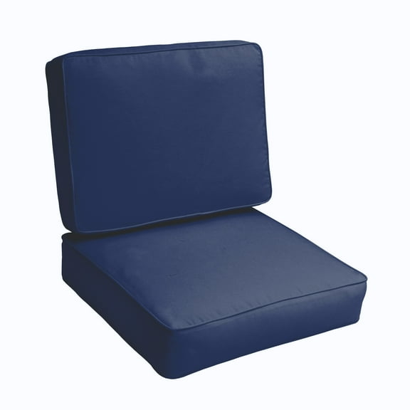 Sorra Home Dark Blue Indoor/Outdoor Deep Seating Cushion, Corded