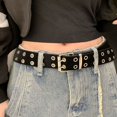 thumbnail image 3 of Ceinture à Boucle Épingle en Daim Rétro Décontractée Business Ceinture de Luxe Punk avec Jupes Jeans, 3 of 7