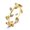 Gold, variant on Gun Plated Gold Ring Flower Leaves Kallaite Statement Polished Comfort Fit Size 8 B509