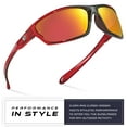 thumbnail image 5 of Polarized Wrap Around Sports Sunglasses for Men Women Driving Fishing Running Cycling Sun Glasses, 5 of 6
