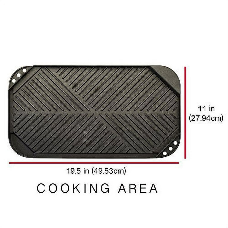  RICOVERO Triple Layer Nonstick Ceramic Griddle Pan for Stove Top  & Induction Cooktop with Stain Resistant Stone Finish – 11” Flat Pan - Oven  & Dishwasher Safe – Free of PFOA (