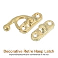 thumbnail image 4 of Uxcell 6 Pack Vintage Lock Clasp, 23 x 26mm Mini Swing Arm Left Clasp Latch, Gold, 4 of 5