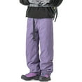 thumbnail image 2 of Qgtaibl Skiing Pants for Men Winter Thicken Elastic Bottom Snow Pant Windproof Waterproof Outdoor Snowboard Sweatpant (Purple S), 2 of 4