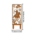 thumbnail image 3 of Rusty Metal Garden Stake, 2D 14.18 inches Garden Column Rust Steel Statue, Modern Garden Sculpture, Metal Patio Landscape Decor, Art Column for Lawn, Porch, Backyard Decoration, Style E, 3 of 9