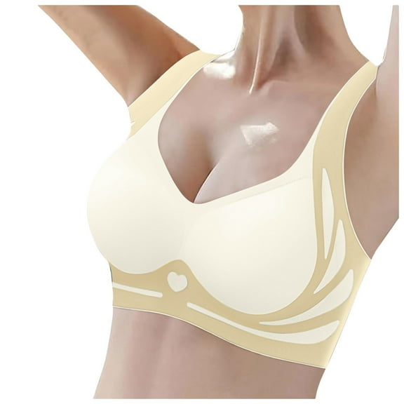 WCJM Up To 50% Off Bra Women'S Microfiber Stretch Underwear Pack Nylon,Spandex Bra Beige,Xxl